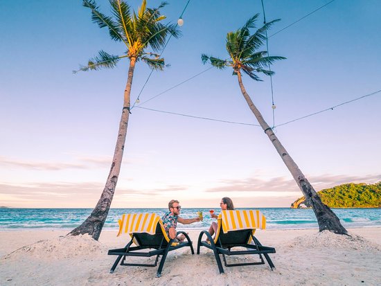 relaxing on the shore