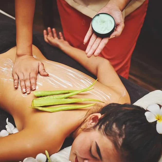 Relaxing beachfront massage setup along White Beach Boracay