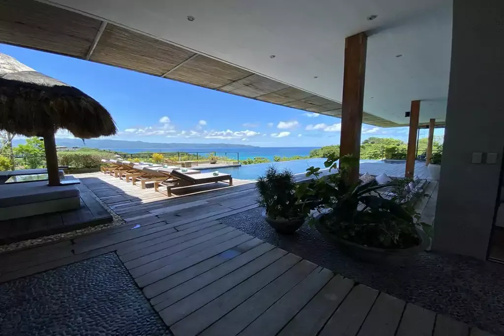 Deck with sea view
