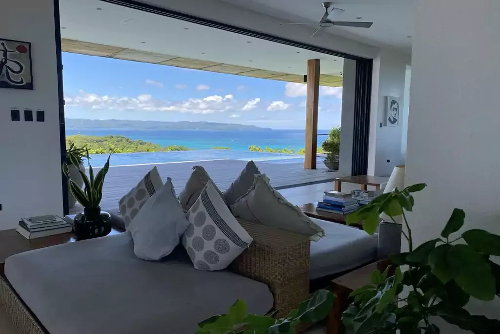 Daybed looking out to sea